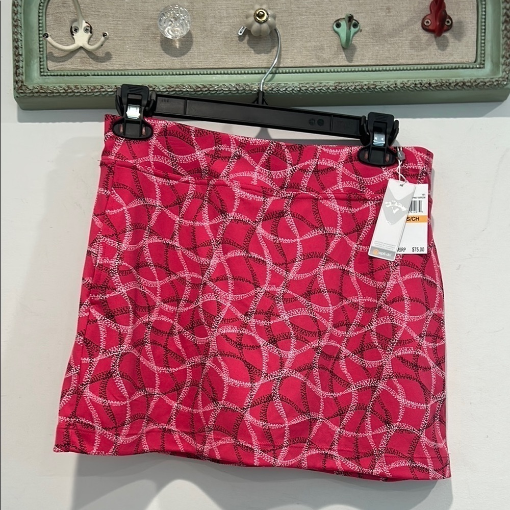 Callaway Pink Yarrow Patterned Women's golf tennis Skirt Skort small new w tags